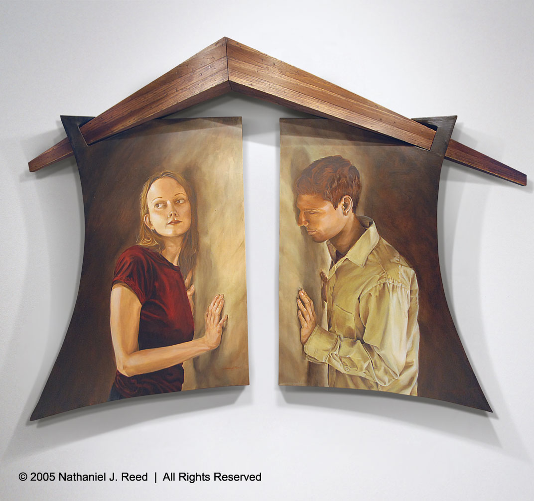 Pyramus and Thisbe, Oil on Canvas, by Nathaniel Reed, 2005